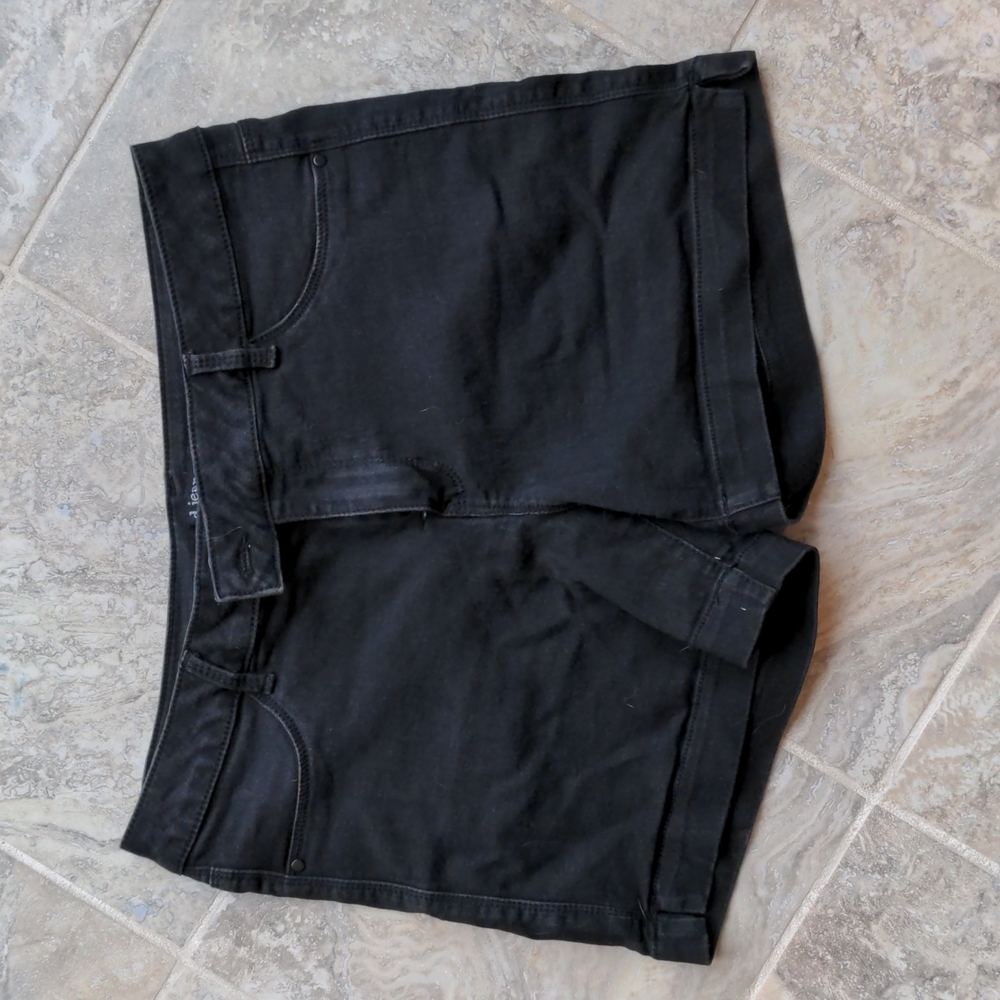 Black Jean Shorts